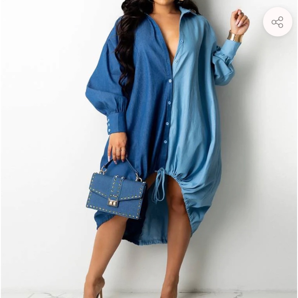 Denim bubble dress